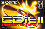 Compact Cassette Sony CDit II 54 "C-54CDIT2B" Type II Chrome 1996 Europe