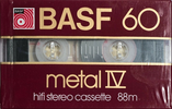 Compact Cassette BASF Metal IV 60 "ME IV" Type IV Metal 1982 Europe