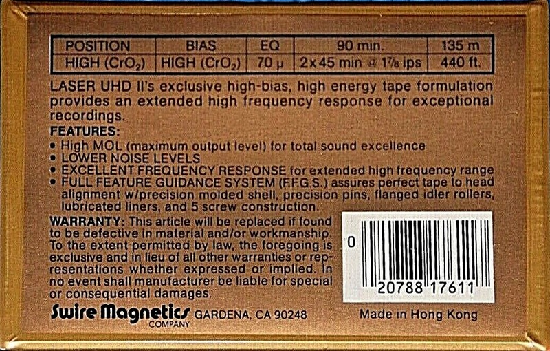 Compact Cassette: Swire Magnetics Laser - UHD II 90