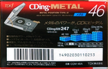 Compact Cassette TDK CDing Metal 46 "CDM-46A" Type IV Metal 1993 Japan
