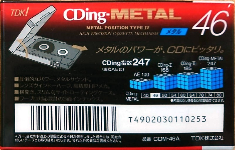 Compact Cassette: TDK  - CDing-Metal 46