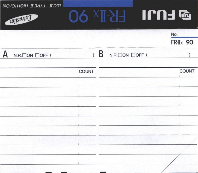 Compact Cassette Fuji FR-IIx 90 Type II Chrome 1992 North America