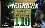 Compact Cassette Memorex CD 2 110 Type II Chrome 1998 Canada, USA