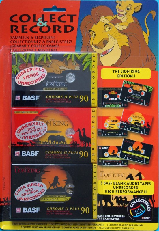 Compact Cassette BASF Chrome II Plus 90 "The Lion King Edition 1" Type II Chrome 1995 Europe
