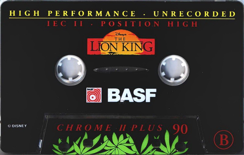 Compact Cassette BASF Chrome II Plus 90 "The Lion King Edition 1" Type II Chrome 1995 Europe
