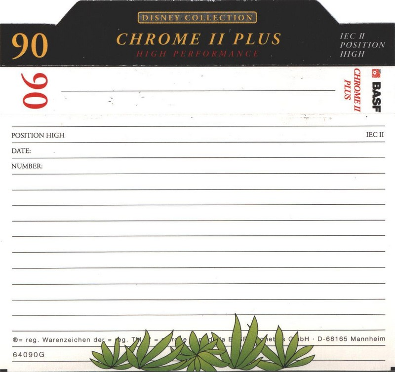 Compact Cassette BASF Chrome II Plus 90 "The Lion King Edition 1" Type II Chrome 1995 Europe