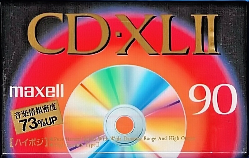 Compact Cassette Maxell CD-XL 90 "CDXL2-90" Type II Chrome 1992 Japan