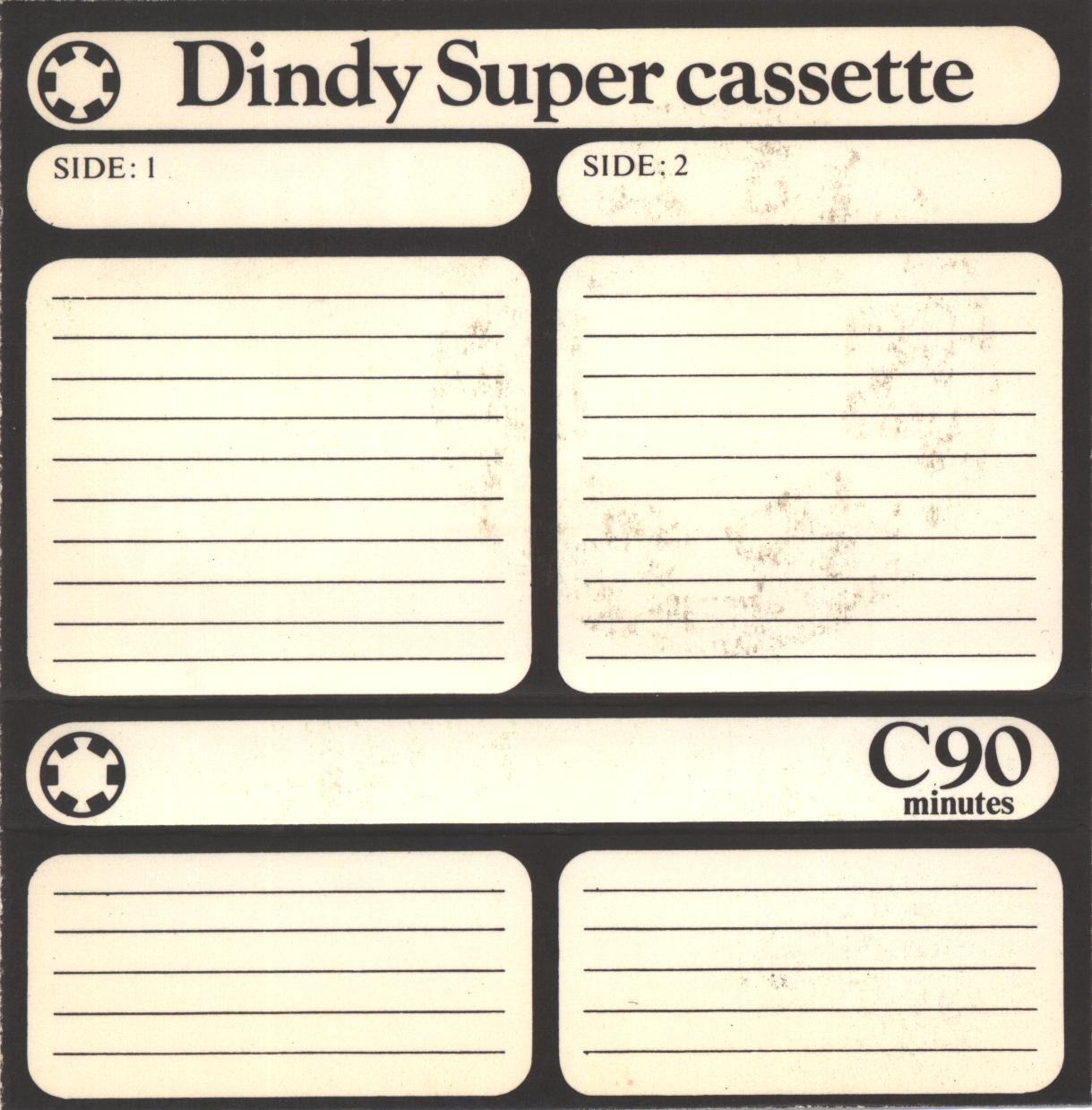 Compact Cassette Dindy Super 90 Type I Normal 1978 Europe