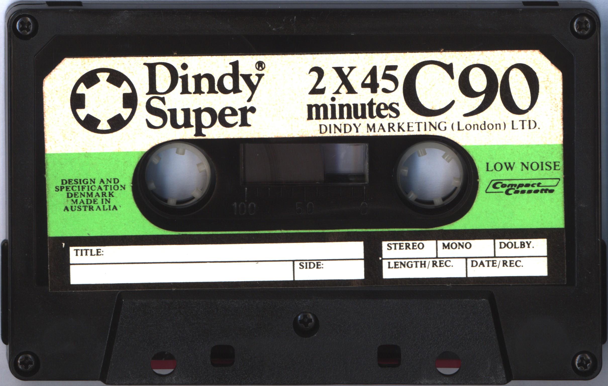 Compact Cassette Dindy Super 90 Type I Normal 1978 Europe