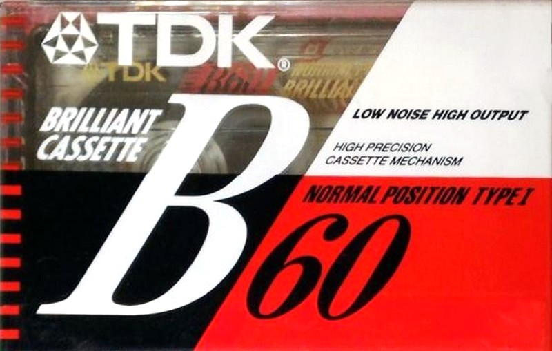 Compact Cassette TDK B 60 Type I Normal 1990