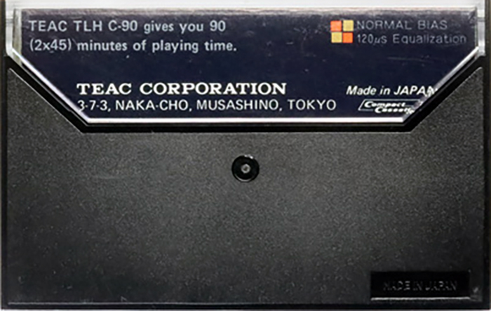 Compact Cassette Teac TLH 90 Type I Normal 1975 Japan