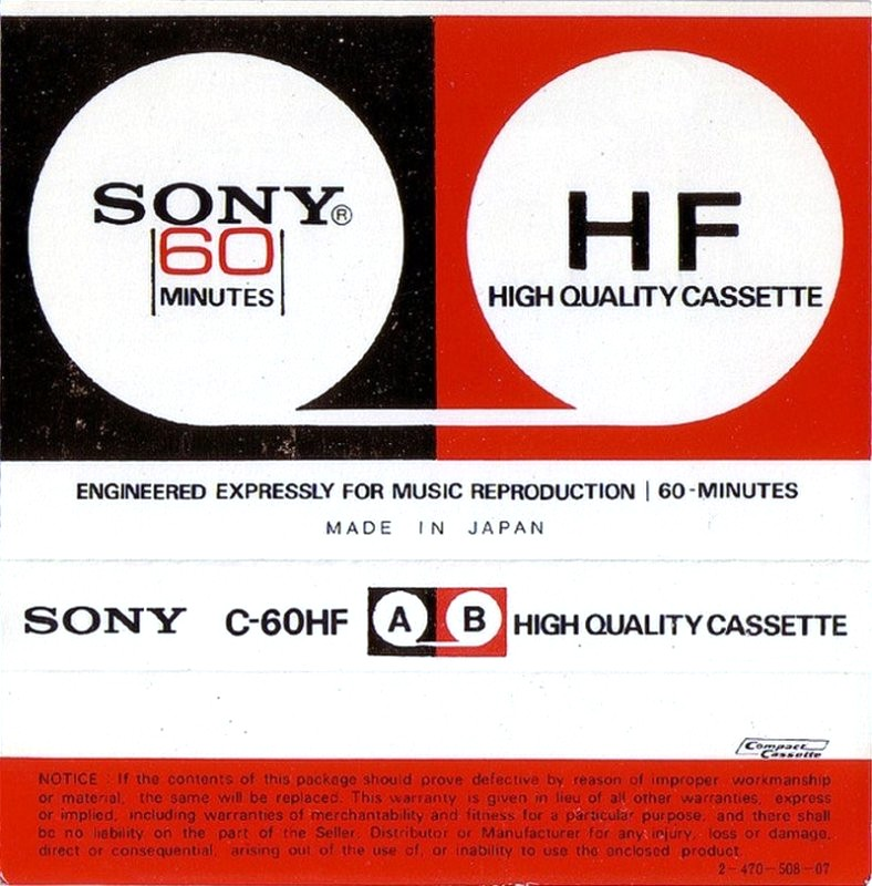 Compact Cassette: Sony  - HF 60