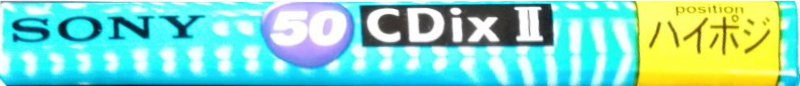 Compact Cassette Sony CDix II 50 "C-50CDX2B" Type II Chrome 1994 Japan