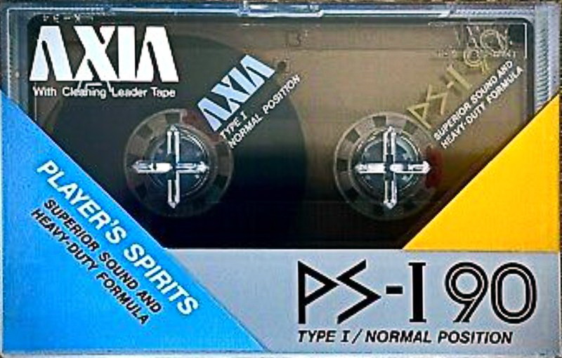 Compact Cassette AXIA PS-I / PS-1 90 Type I Normal 1985 Japan
