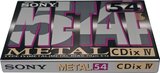 Compact Cassette Sony CDix IV 54 "C-54CDX4A" Type IV Metal 1992 Japan