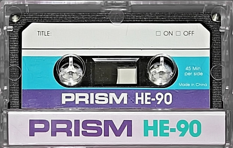 Compact Cassette Prism HE 90 Type I Normal 1987 USA
