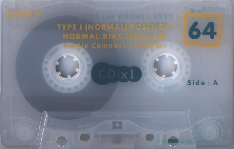 Compact Cassette Sony CDix I 64 "C-64CDX1F" Type I Normal 1998 Japan