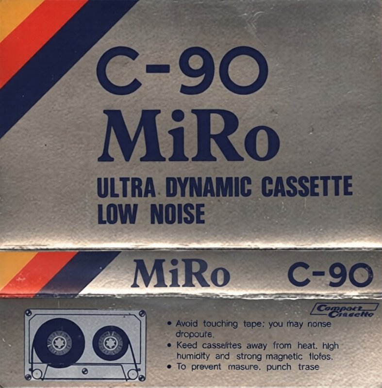 Compact Cassette MiRo 90 Type I Normal 1980 Hong Kong