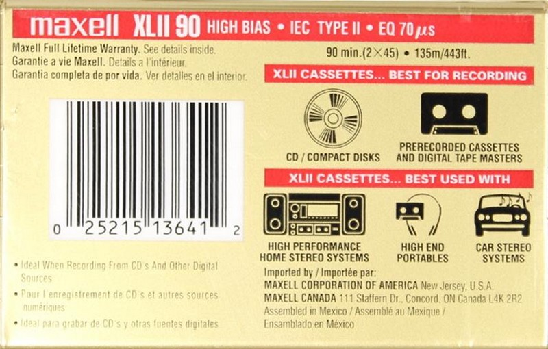 Compact Cassette: Maxell / Hitachi Maxell - XLII 90