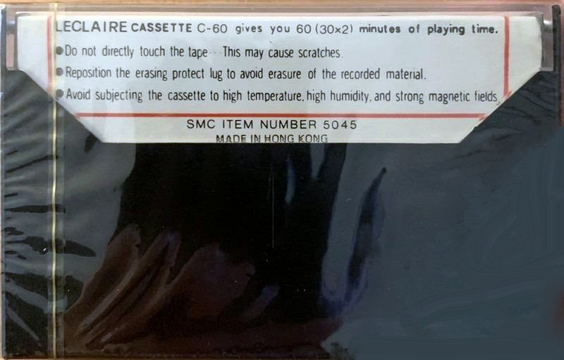 Compact Cassette LeClaire 60 Type I Normal USA