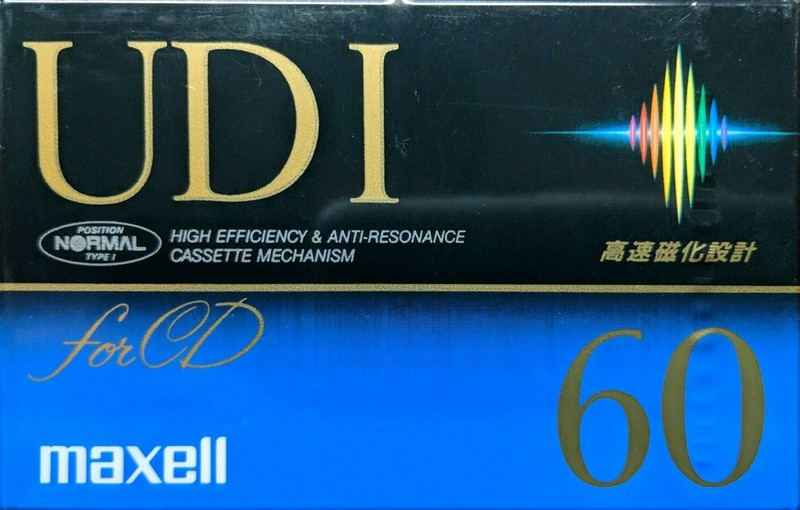Compact Cassette Maxell UDI / UD1 60 "UD1-60(F)" Type I Normal 1992 Japan