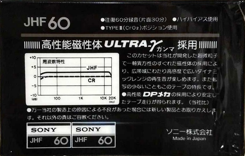 Compact Cassette: Sony  - JHF 60