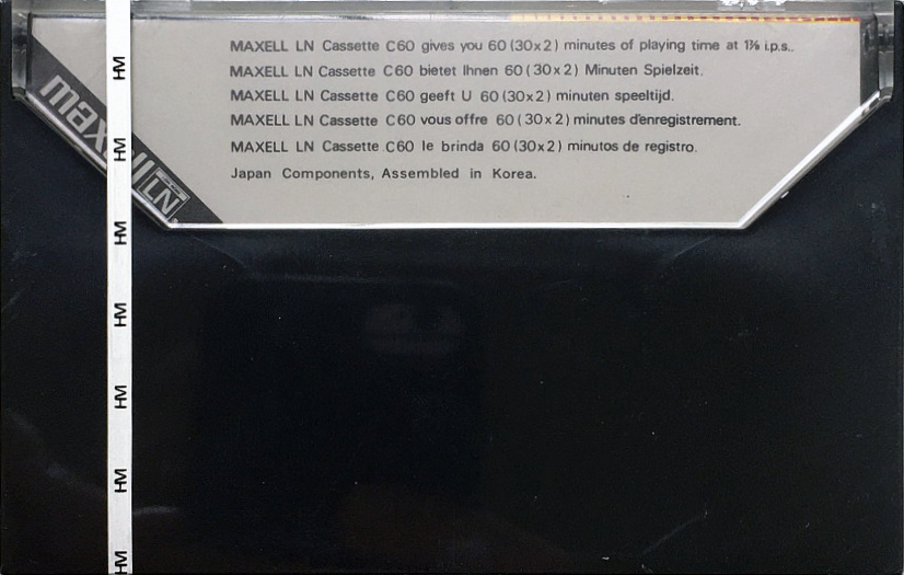 Compact Cassette Maxell LN 60 Type I Normal 1975 Europe