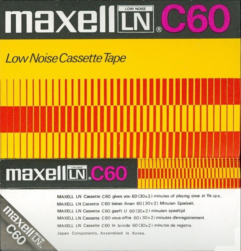 Compact Cassette Maxell LN 60 Type I Normal 1975 Europe