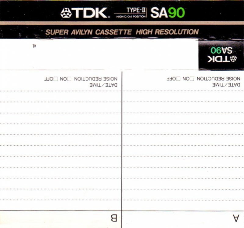 Compact Cassette: TDK  - SA 90