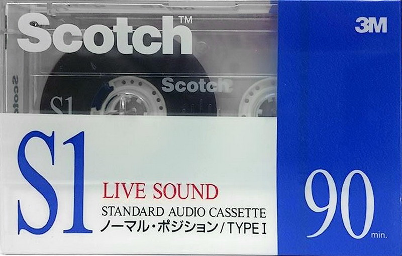 Compact Cassette Scotch S1 Live Sound 90 "S1-90 JM-0090-4294-7" Type I Normal 1993 Japan