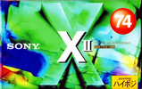 Compact Cassette Sony XII 74 "C-74X2B" Type II Chrome 1994 Japan
