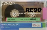 2 pack Denon RE 90 Type I Normal 1987 Japan