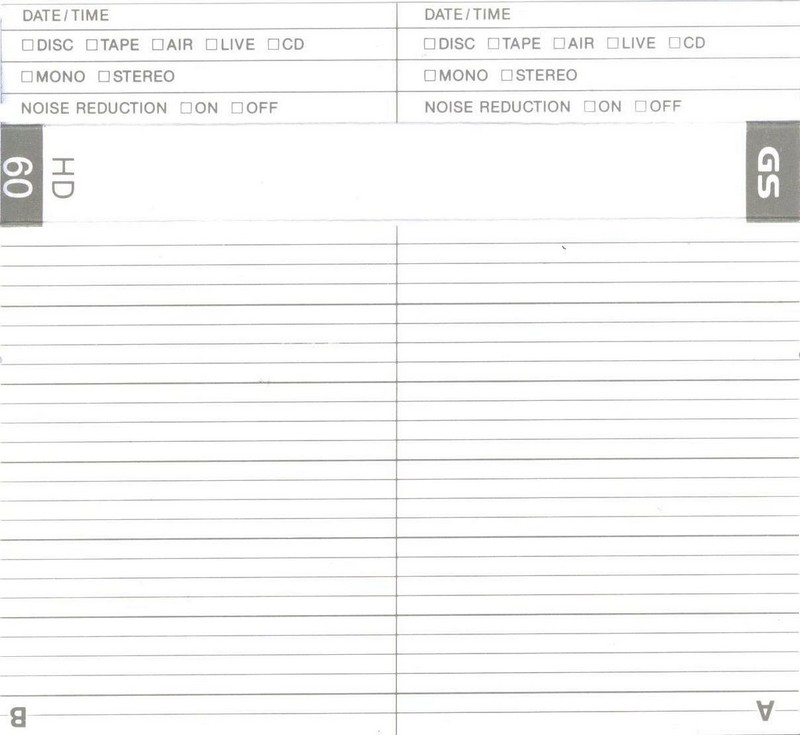 Compact Cassette Goldstar HD 60 Type I Normal 1986 Europe