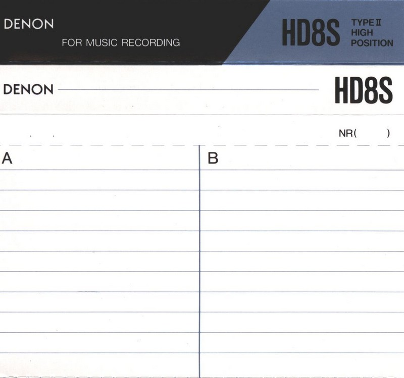 Compact Cassette Denon HD8S 100 Type II Chrome 1990 Europe