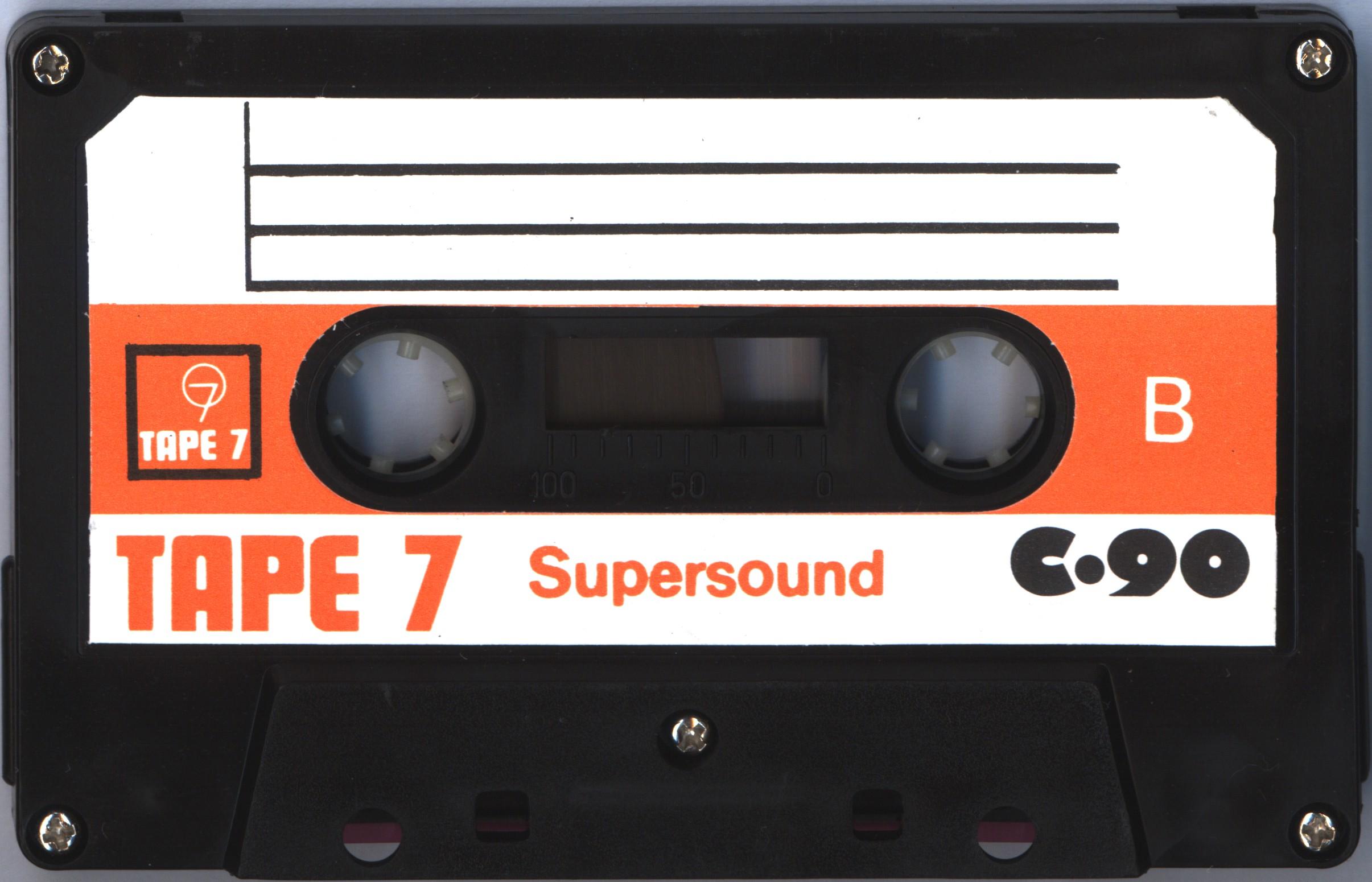 Compact Cassette Tape 7 Supersound 90 Type I Normal Europe