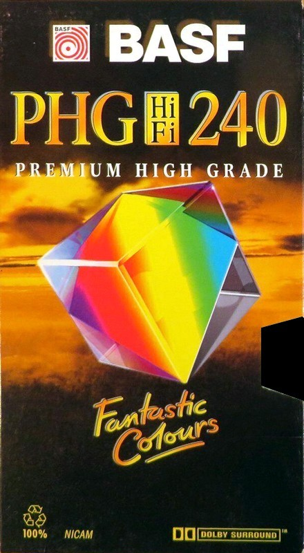 VHS, Video Home System BASF PHG 240 Type II Chrome 1996 Europe