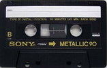 Compact Cassette Sony Metallic 90 Type IV Metal 1978 Japan
