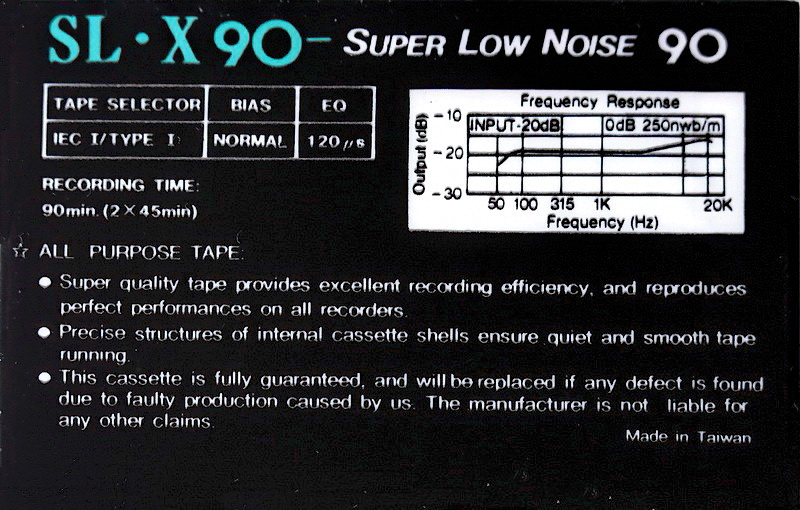 Compact Cassette Magdoms SL-X 90 Type I Normal Taiwan