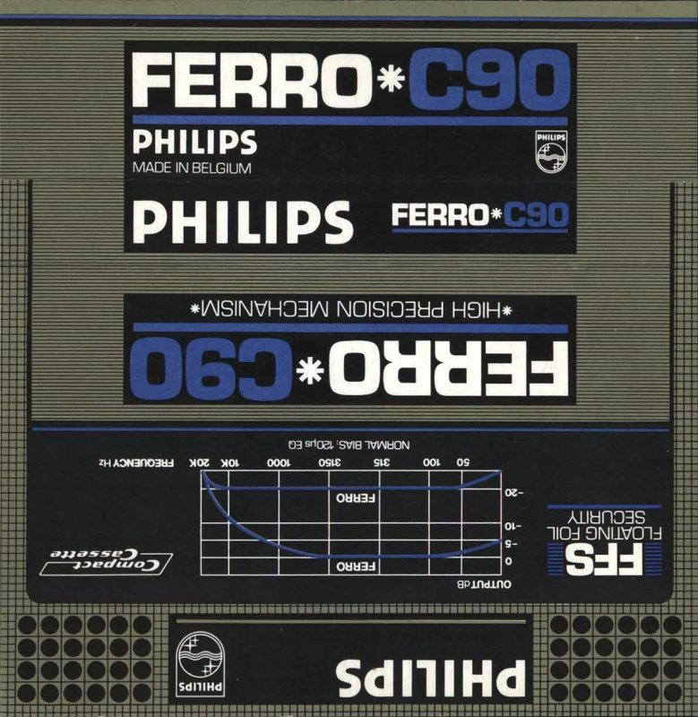 Compact Cassette Philips Ultra Ferro 90 Type I Normal 1981 Europe
