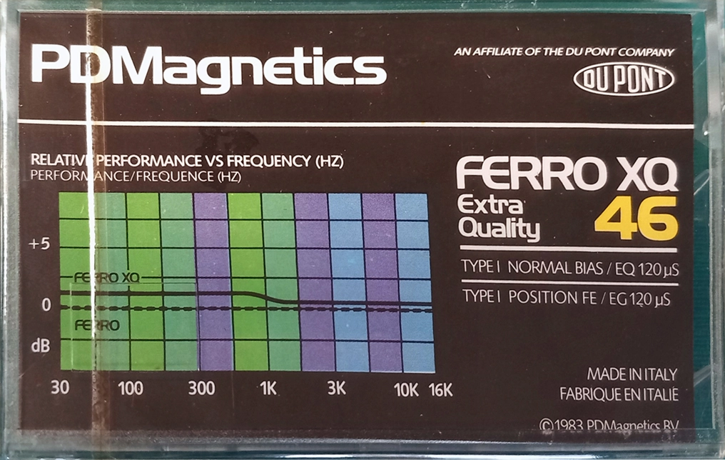 Compact Cassette PDM Ferro 46 "XQ" Type I Normal 1983 Europe