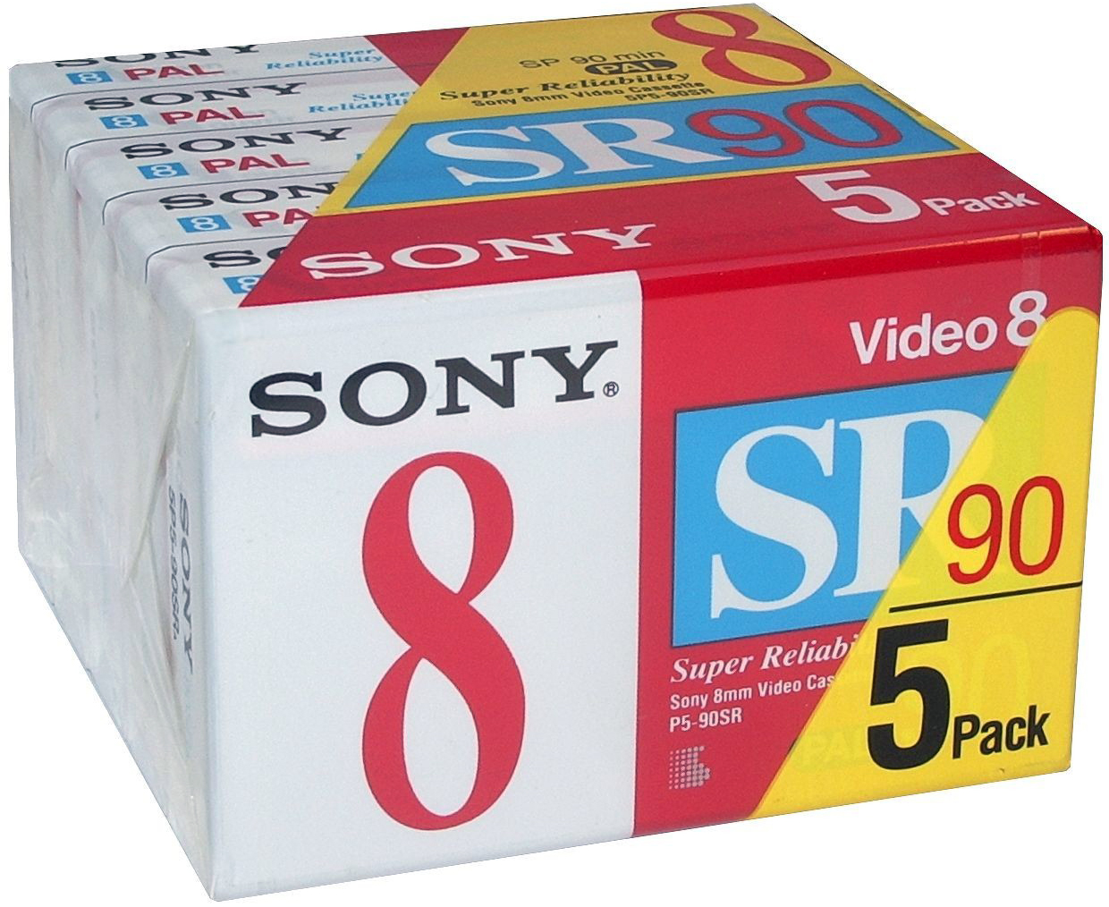 5 pack Sony SR 90 "5P5-90SRA" Type I Normal 1993 Europe