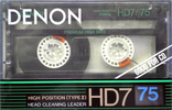 Compact Cassette Denon HD7 75 Type II Chrome 1988 Europe, USA