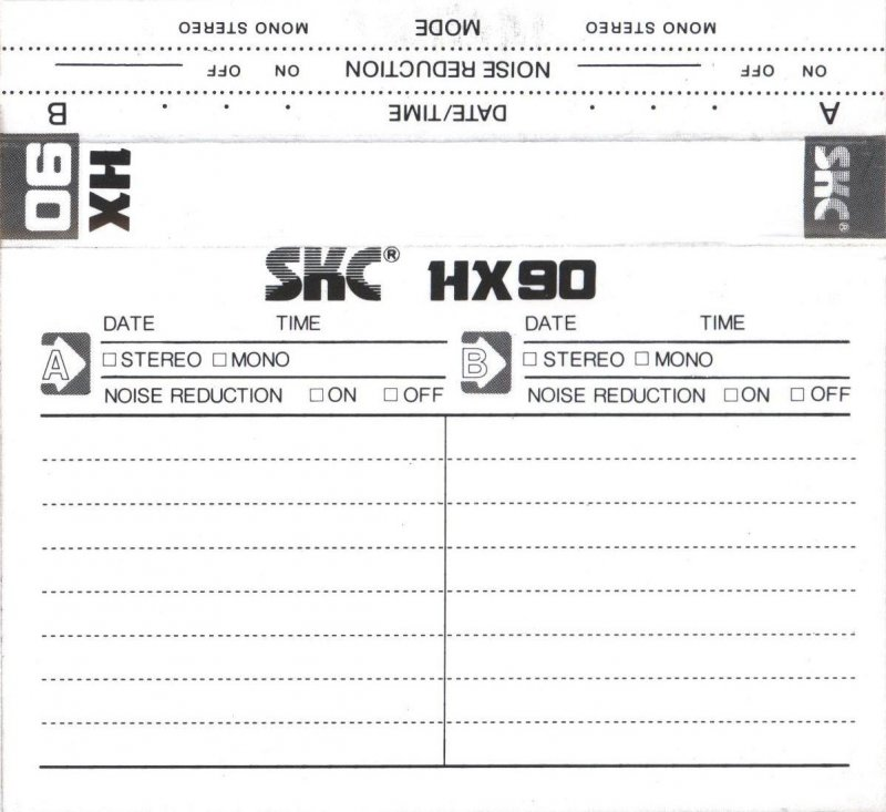 Compact Cassette: Sunkyong Magnetic Limited (SKM) SKC - HX 90