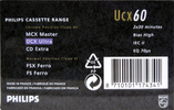 Compact Cassette Philips UCX 60 Type II Chrome 1990 Europe