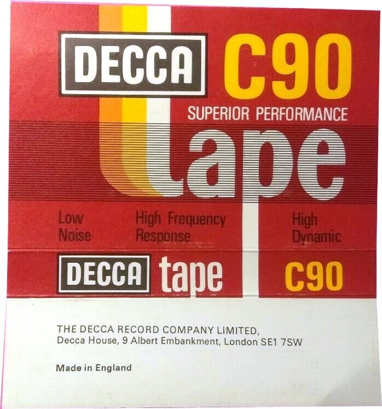 Compact Cassette DECCA 90 Type I Normal England