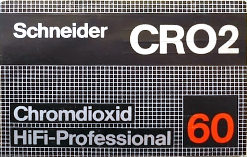 Compact Cassette Schneider CRO2 60 Type II Chrome 1980 Germany