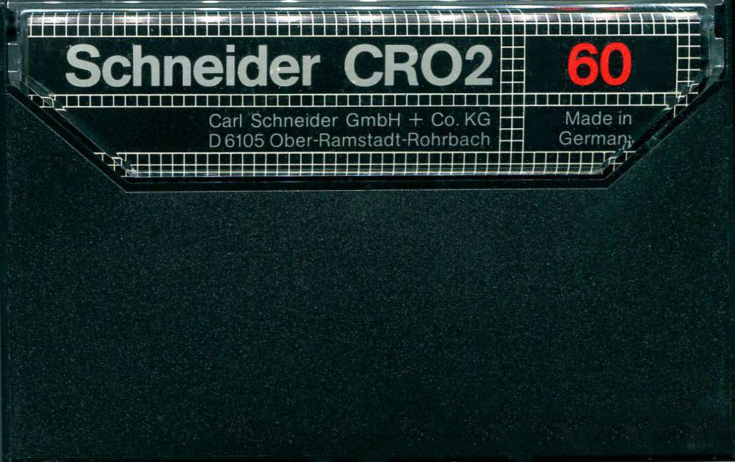 Compact Cassette Schneider CRO2 60 Type II Chrome 1980 Germany