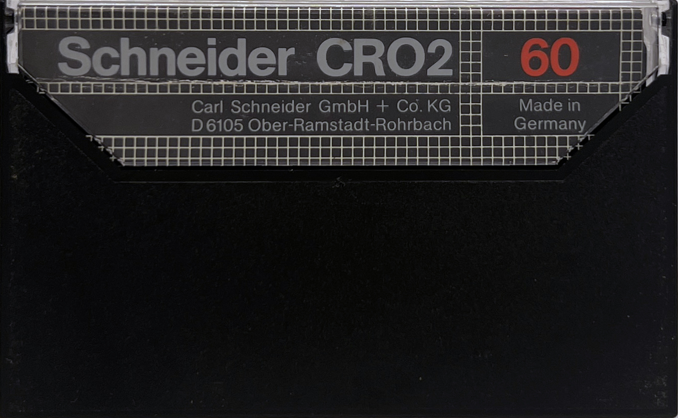 Compact Cassette Schneider CRO2 60 Type II Chrome 1980 Germany