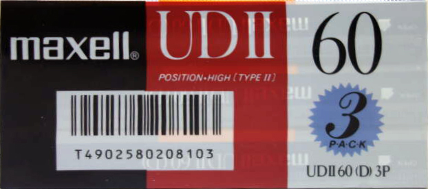 3 pack Maxell UDII / UD2 60 Type II Chrome 1988 Japan
