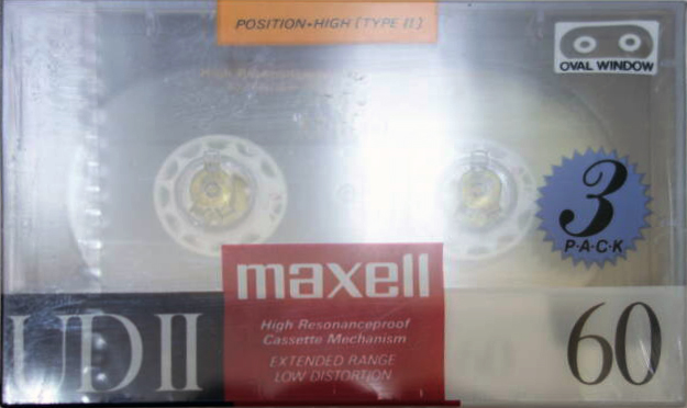 3 pack Maxell UDII / UD2 60 Type II Chrome 1988 Japan